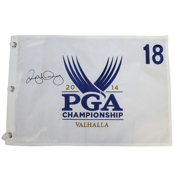 Rory McIlroy Signed 2014 PGA Championship at Valhalla Embroidered Flag JSA ALOA
