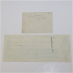 Cyril Tolley Signed 1922 Barclays Bank Check with Small 1899 Photo JSA ALOA