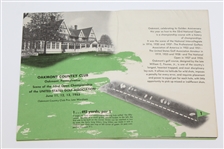 1953 Newsweek Presents Hole-by-Hole Pictorial Description of Oakmont CC Fold Out Booklet