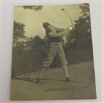 'Chick' Evans Signed ALS with Golf Advice Written on Reverse of Three Photos JSA ALOA