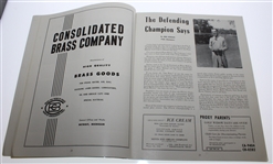 1947 PGA Championship at Plum Hollow Program - Jim Ferrier Win