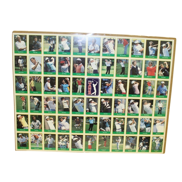 Full Uncut PGA Tour Golf Cards Sheet - Matted