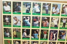Full Uncut PGA Tour Golf Cards Sheet - Matted