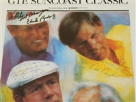 Arnold Palmer Signed 1989 GTE Suncoast Classic Poster - ChiChi, Crampton, and Douglass Signed JSA ALOA