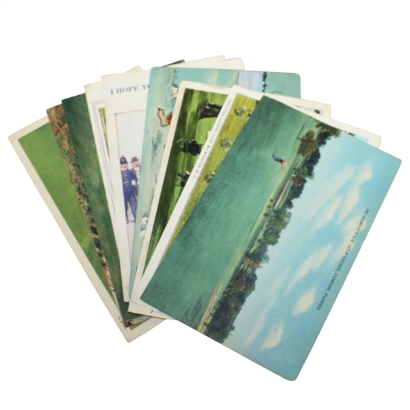 Ten Classic Golf Themed Postcards - Dunedin, Cape Fear, Ormond Beach, & More