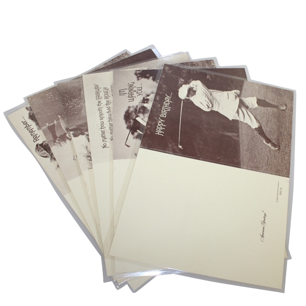 Six Classic Golf Themed Greeting Cards