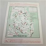 1997 Masters Tournament Practice Round Pairing Sheet - Tiger Woods Win