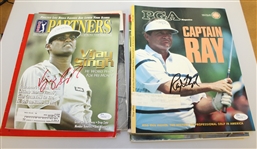 Eighteen Signed Magazines - Assorted - Trevino, Floyd, Singh, Etc - JSA Stickers