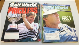 Eighteen Signed Magazines - Assorted - Trevino, Floyd, Singh, Etc - JSA Stickers
