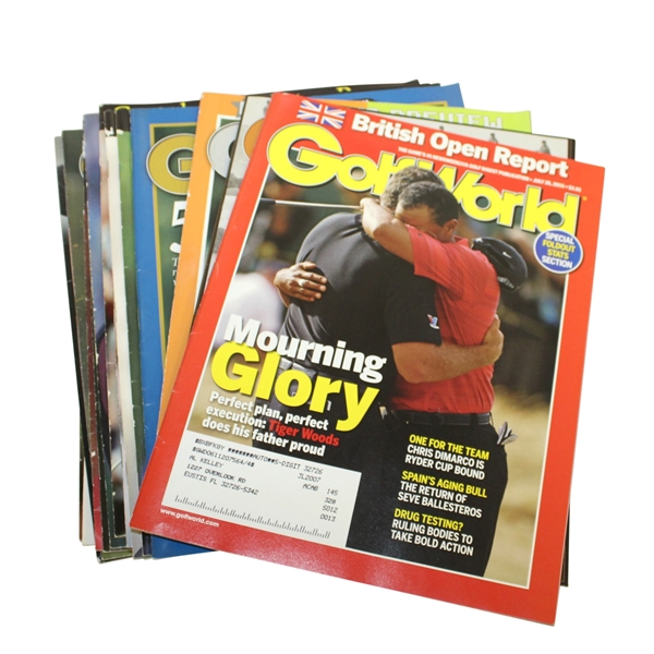 Tiger Woods Cover GolfWorld Magazines - 17 Assorted