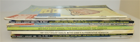 Assorted Golf Digest Magazines - 9 Total