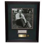 Ralph Guldahl Signed Masters Shot Display with Notation - Framed JSA ALOA