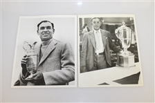 Seven Major Tournament Trophy Wire Photos - Hogan, Little, Ouimet, and others