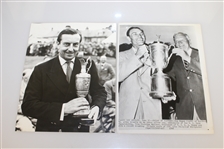 Seven Major Tournament Trophy Wire Photos - Hogan, Little, Ouimet, and others