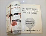 1949 US Open Championship at Medinah Program - Cary Middlecoff Winner