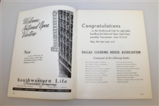 1952 US Open Championship at Northwood CC Program - Julius Boros Winner