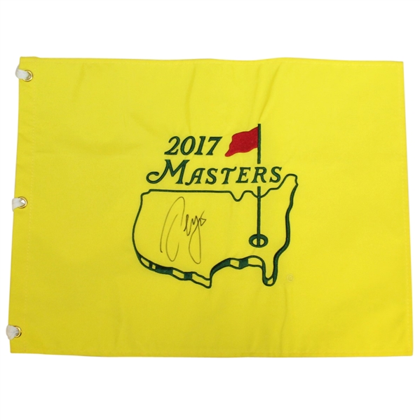 Sergio Garcia Signed 2017 Masters Embroidered Flag JSA ALOA