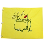 Vijay Singh Signed Undated Masters Embroidered Flag with 2000 JSA ALOA