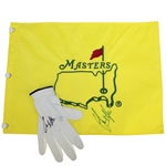 Sandy Lyle Signed Undated Masters Embroidered Flag & Signed Golf Glove JSA ALOA