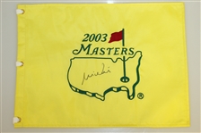 Mike Weir Signed 2003 Masters Embroidered Flag & Signed Golf Glove JSA ALOA
