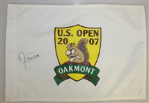 Angel Cabrera Signed 2007 US Open at Oakmont Flag & Signed Golf Glove JSA ALOA