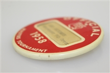 1958 Masters Tournament Officials Badge - Leo Beckmann 9th Green Announcer