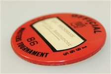 1965 Masters Tournament Officials Badge #86 - Leo Beckmann Scoring Announcer