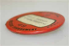 1966 Masters Tournament Officials Badge #49 - Leo Beckmann Scoring Announcer