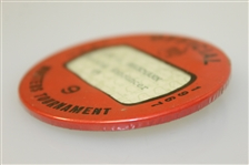 1967 Masters Tournament Officials Badge #9 - Leo Beckmann Scoring Announcer #9