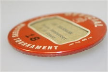 1971 Masters Tournament Officials Badge #18 - Leo Beckmann Score Announcer #18 Green