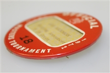 1972 Masters Tournament Officials Badge #18 - Leo Beckmann Score Announcer #18 Green