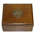 1951 Masters Tournament Wood Box Gift Given To Mrs. Forest Norton
