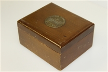 1951 Masters Tournament Wood Box Gift Given To Mrs. Forest Norton
