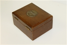 1951 Masters Tournament Wood Box Gift Given To Mrs. Forest Norton