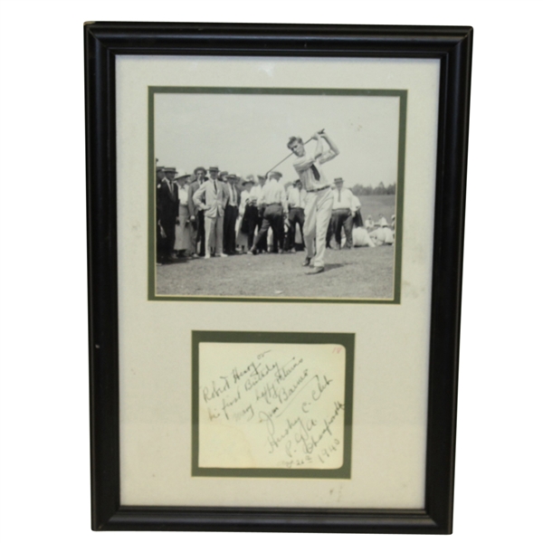 Jim Barnes Signed Cut and Black and White Photo Display Framed JSA ALOA