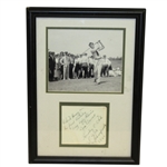 Jim Barnes Signed Cut and Black and White Photo Display Framed JSA ALOA