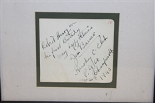Jim Barnes Signed Cut and Black and White Photo Display Framed JSA ALOA