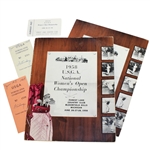 Multi Signed 1958 USGA Womens Open Championship Program Incl Champ Mickey Wright with Start Times and Tickets JSA ALOA