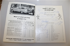 Multi Signed 1958 USGA Women's Open Championship Program Incl Champ Mickey Wright with Start Times and Tickets JSA ALOA