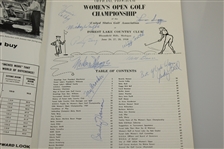 Multi Signed 1958 USGA Women's Open Championship Program Incl Champ Mickey Wright with Start Times and Tickets JSA ALOA