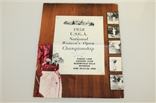 Multi Signed 1958 USGA Women's Open Championship Program Incl Champ Mickey Wright with Start Times and Tickets JSA ALOA