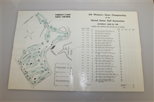 Multi Signed 1958 USGA Women's Open Championship Program Incl Champ Mickey Wright with Start Times and Tickets JSA ALOA