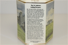 Pointers of London and Edinburgh St. Andrews Handcrafted Whisky Decanter with Bill Waugh Artwork