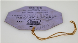 1937 Augusta National Inv. Tournament Saturday Ticket #1311 Signed by Winner Byron Nelson Full JSA #Z71382