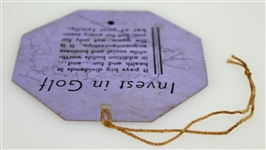 1937 Augusta National Inv. Tournament Saturday Ticket #1311 Signed by Winner Byron Nelson Full JSA #Z71382