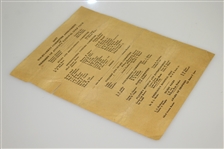 1937 Augusta National Invitational Tournament Saturday Pairing Sheet - April 3, 1937