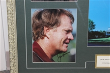 Jack Nicklaus & Arnold Palmer Signed 8x10 Photos in Masters Photo Display - Framed JSA ALOA