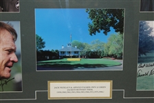 Jack Nicklaus & Arnold Palmer Signed 8x10 Photos in Masters Photo Display - Framed JSA ALOA