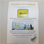 Fred Couples Signed 2012 Senior British Open Course Flag with Letter JSA ALOA