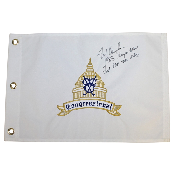 Fred Couples Signed Congressional Flag with 1983 Kemper Open & First PGA Tour Victory JSA ALOA
